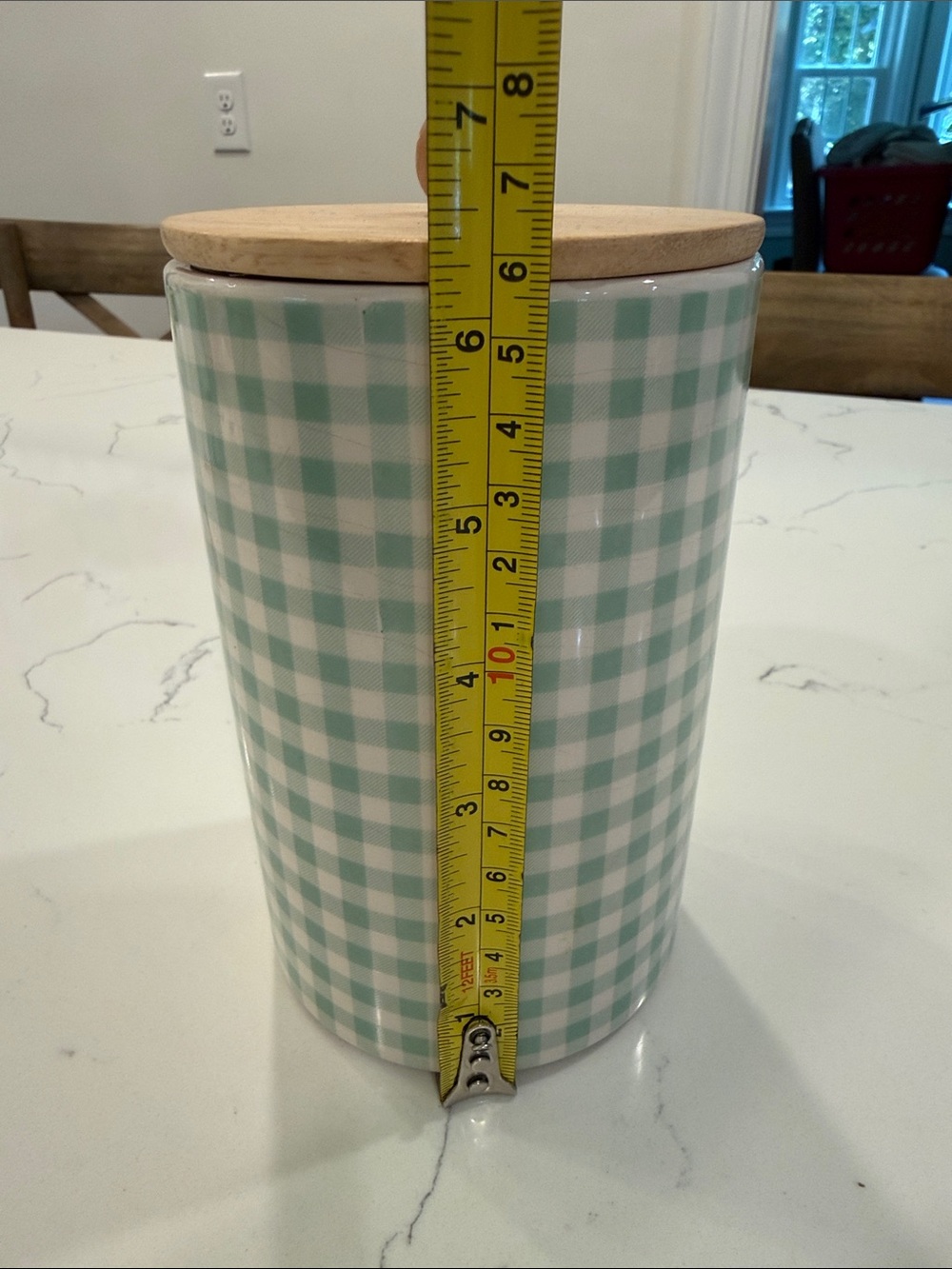 Spring gingham candy/treat jar - Picture 4 of 5